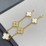 【Valleron Jewelry】CLOVER BRACELET 5 MOTIF WHITE MOP DIAMOND - Image 2