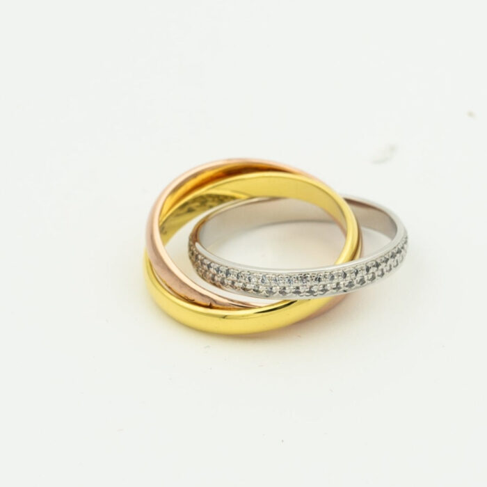 【Valeron Jewelry】TRINITY RING GOLD PINK GOLD SILVER DIAMONDS - Image 2
