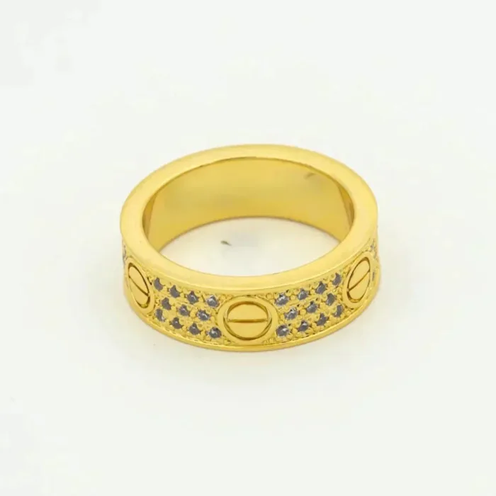 【Valerone Jewelry】LOVE RING 5.5MM DIAMONDS PAVED - Image 5