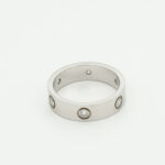 【Valerone Jewelry】LOVE RING 5.5MM 6 DIAMONDS SILVER - Image 2