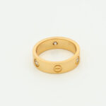 【Valerone Jewelry】LOVE RING 5.5MM 3 DIAMONDS PINK GOLD - Image 3