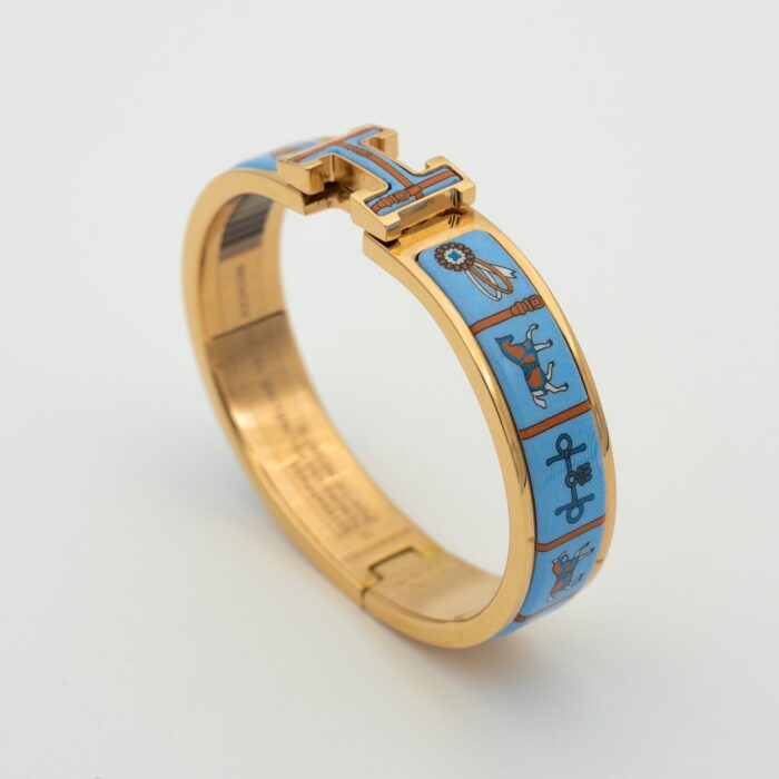 【Valeron Jewelry】H PINK GOLD BRACELET BLUE CERAMIC - Image 3