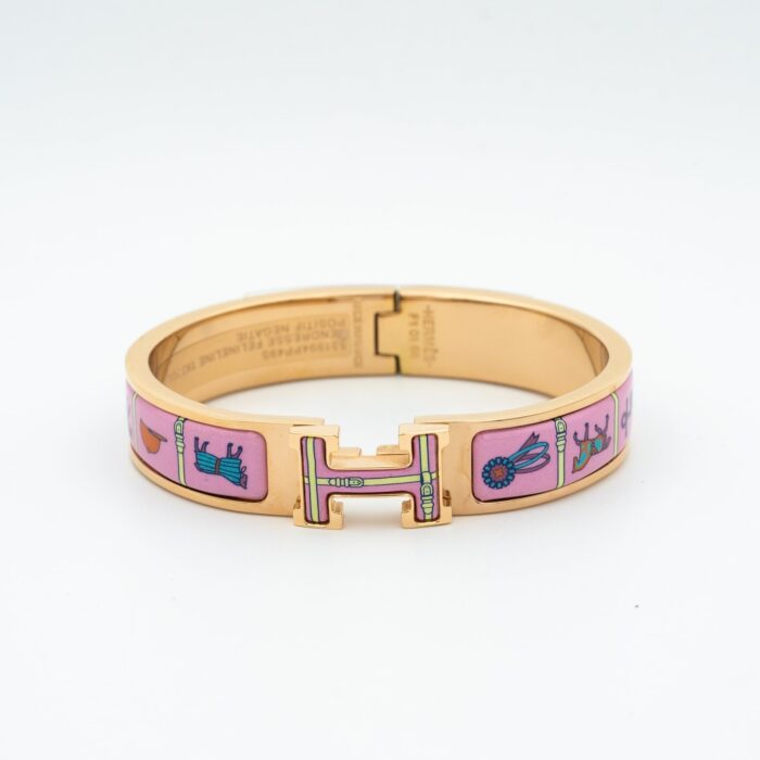 【Valleron Jewelry】H PINK GOLD BRACELET PINK CERAMIC - Image 2