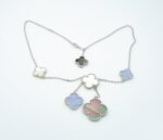 【Valeron Jewelry】CLOVER MOP CHALCEDONY NECKLACE SILVER 6 MOTIF - Image 4