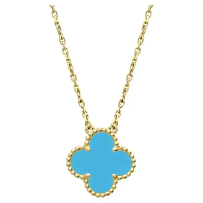【Valleron Jewelry】CLOVER 15MM VINTAGE TURQUOISE NECKLACE - Image 1