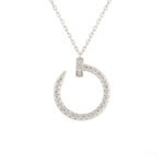 【Valleron Jewelry】JUSTE NECKLACE SILVER DIAMONDS - Image 2