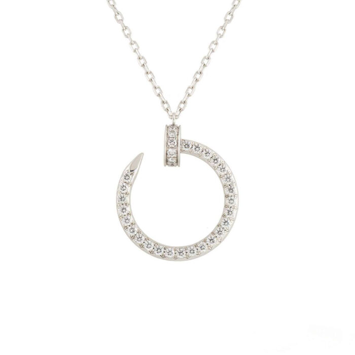 【Valleron Jewelry】JUSTE NECKLACE SILVER DIAMONDS - Image 2