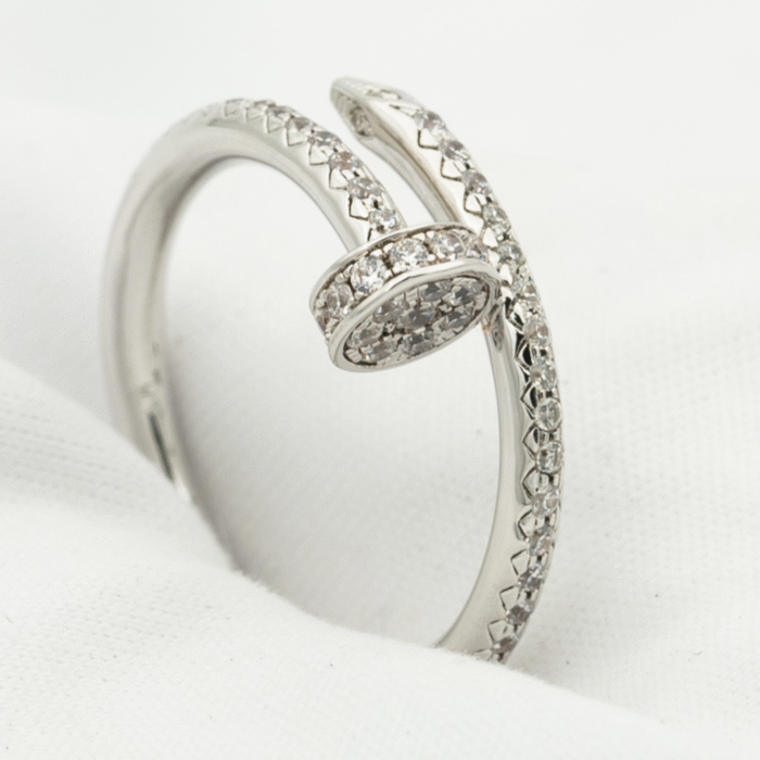 【Valeron Jewelry】JUSTE RING 1.8MM SILVER DIAMONDS - Image 1