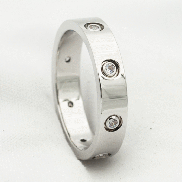 【Valerone Jewelry】LOVE RING 3.6MM 8 DIAMONDS - Image 2