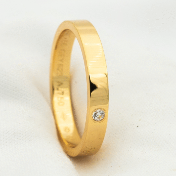 【Valeron Jewelry】LOVE RING 4MM 1 DIAMOND - Image 1