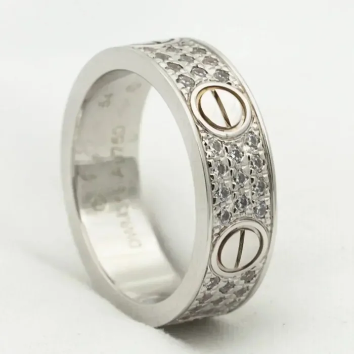 【Valerone Jewelry】LOVE RING 5.5MM DIAMONDS PAVED - Image 2