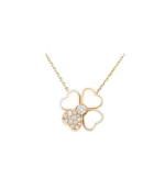 【Valleron Jewelry】CLOVER MOP DIAMOND ROSE GOLD NECKLACE