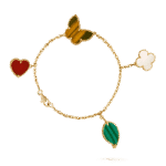 【Valeron Jewelry】LUCKY SPRING 5 MOTIF GOLD BRACELET - Image 2