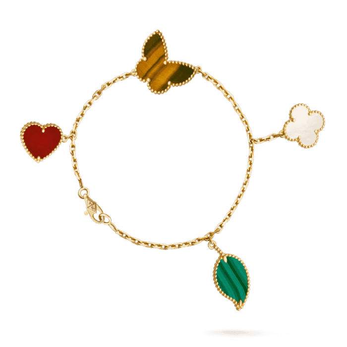 【Valeron Jewelry】LUCKY SPRING 5 MOTIF GOLD BRACELET - Image 2