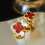 【Valeron Jewelry】CLOVER MEDIUM 1 MOTIFS CARNELIAN  EARRINGS - Image 11