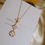 【Valleron Jewelry】COLOR BLOSSOM LARIAT NECKLACE PINK GOLD WHITE MOTHER PEARL AND DIAMOND - Image 6