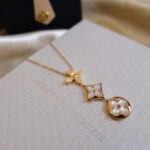 【Valleron Jewelry】COLOR BLOSSOM LARIAT NECKLACE PINK GOLD WHITE MOTHER PEARL AND DIAMOND - Image 7