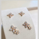 【Valeron Jewelry】STAR BLOSSOM STUD EARRINGS PINK GOLD DIAMONDS - Image 2