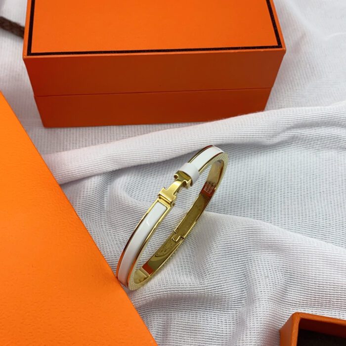 【Valeron Jewelry】CLASSIC HM CLIC WHITE 8MM ENAMEL BRACELET - Image 6