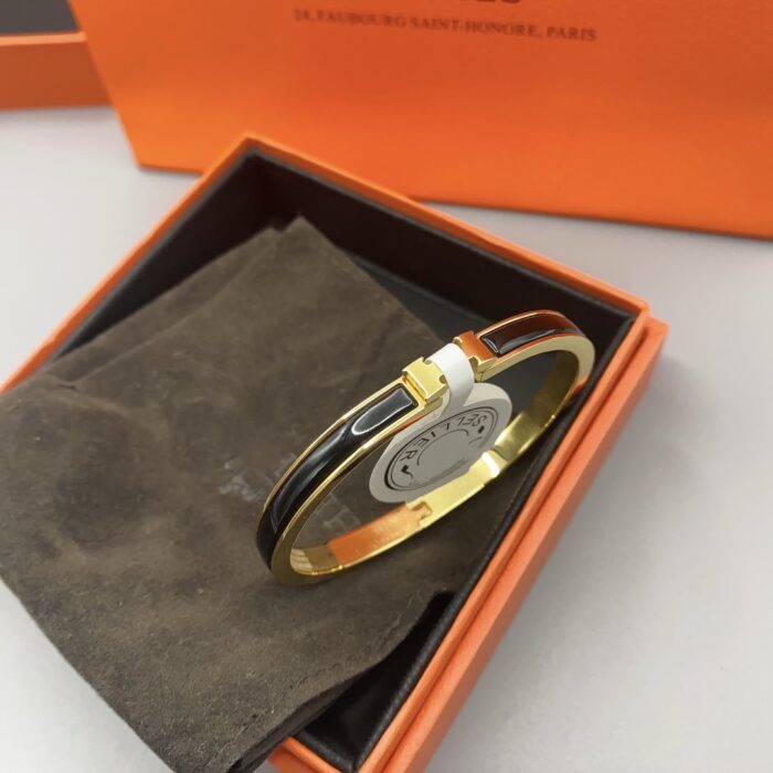 【Valleron Jewelry】CLASSIC HM CLIC BLACK 8MM ENAMEL BRACELET - Image 6