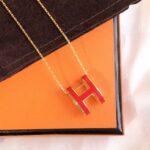 【Valleron Jewelry】HM CLIC RED ENAMEL GOLD NECKLACE - Image 9