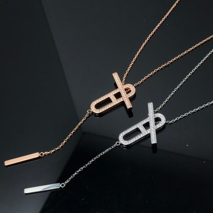 【Valleron Jewelry】HM NECKLACE PLATINUM ROSE GOLD DIAMOND - Image 1