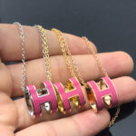 【Valleron Jewelry】H NECKLACE PINK - Image 3