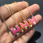 【Valleron Jewelry】H NECKLACE PINK - Image 4