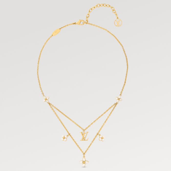 【Valleron Jewelry】FLOWERGRAM GOLD MOP DOUBLE ROW NECKLACE - Image 1