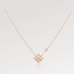 【Valleron Jewelry】STAR PINK MOP 1 DIAMOND PINK GOLD NECKLACE