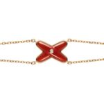 【Valeron Jewelry】JEUX BRACELET CARNELIAN PINK GOLD 1 DIAMOND