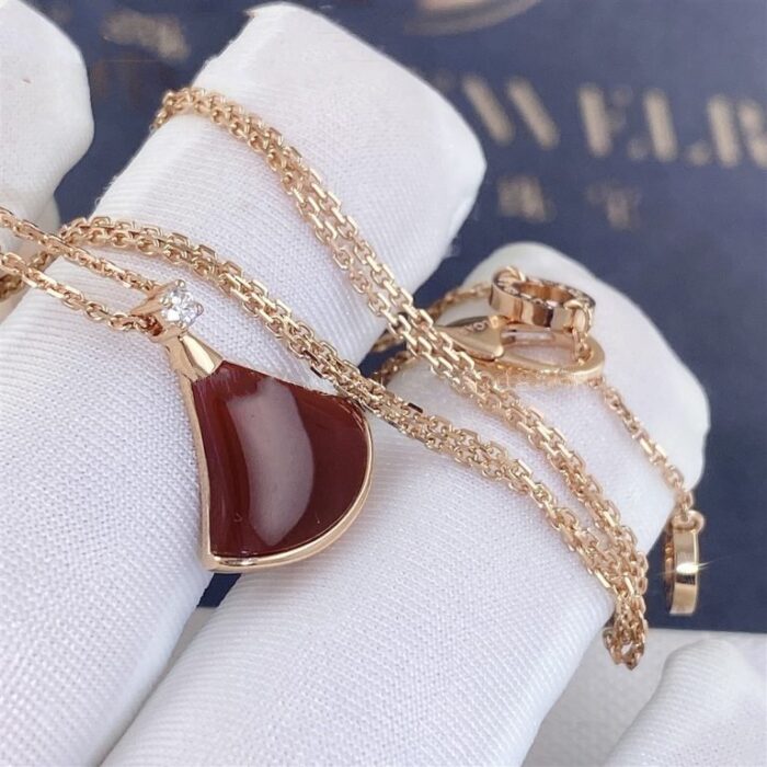 【Valerone Jewelry】DREAM NECKLACE CARNELIAN 1 DIAMOND - Image 2