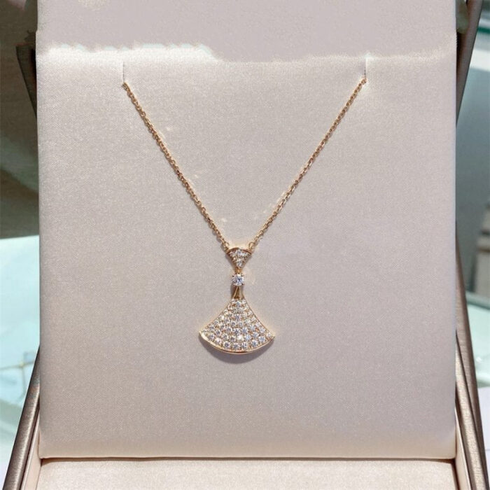【Valleron Jewelry】DREAM NECKLACE PINK GOLD FULL DIAMOND - Image 3