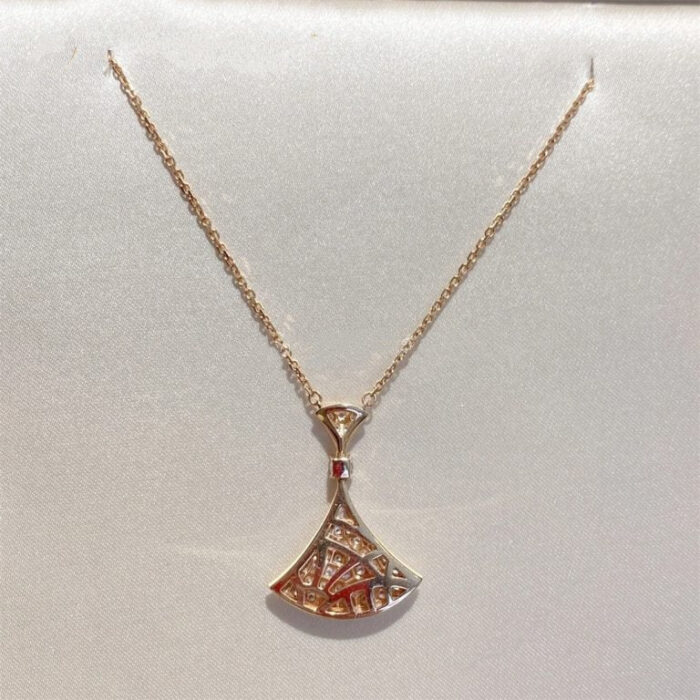 【Valleron Jewelry】DREAM NECKLACE PINK GOLD FULL DIAMOND - Image 4