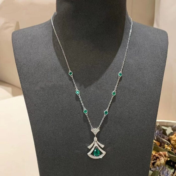 【Valeron Jewelry】DREAM NECKLACE MALACHITE DIAMOND SILVER - Image 6