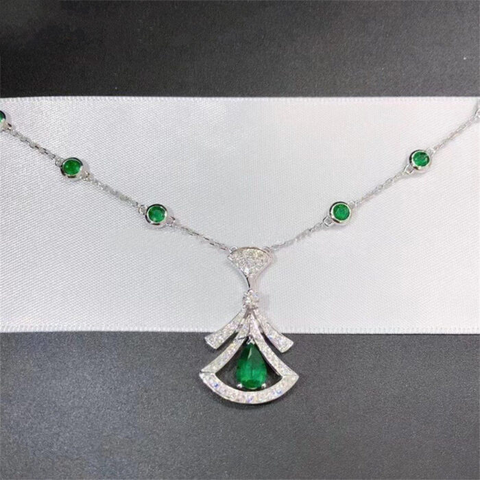【Valeron Jewelry】DREAM NECKLACE MALACHITE DIAMOND SILVER - Image 2