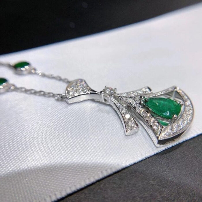 【Valeron Jewelry】DREAM NECKLACE MALACHITE DIAMOND SILVER - Image 4