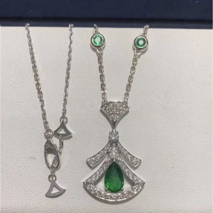 【Valeron Jewelry】DREAM NECKLACE MALACHITE DIAMOND SILVER - Image 3
