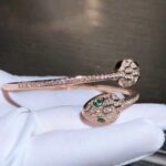 【Valeron Jewelry】SERPENTI BRACELET PINK GOLD MALACHITE DIAMOND DOUBLE SNAKE - Image 6