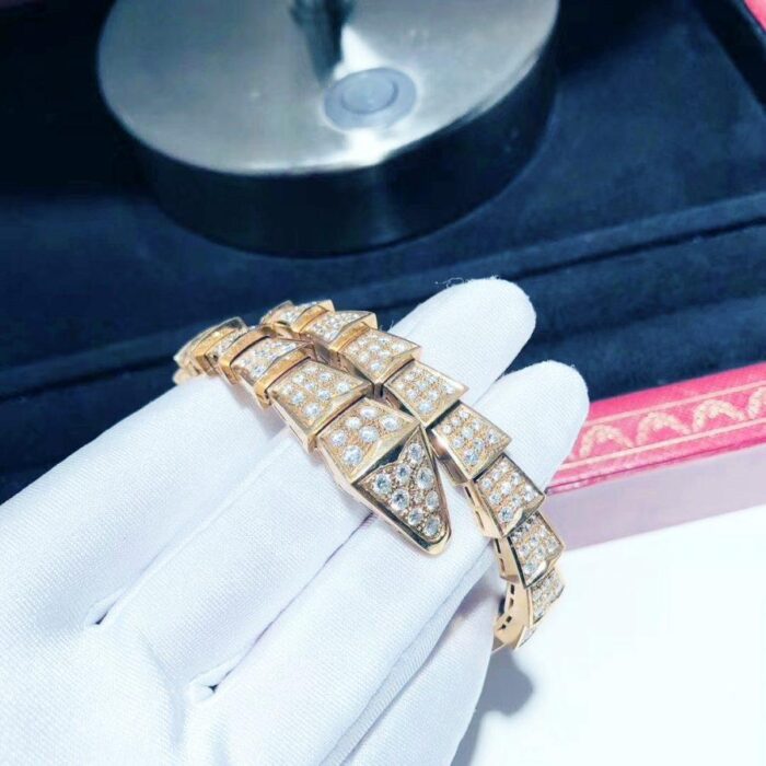 【Valeron Jewelry】SERPENTI BRACELET 8MM PINK GOLD DIAMOND - Image 3