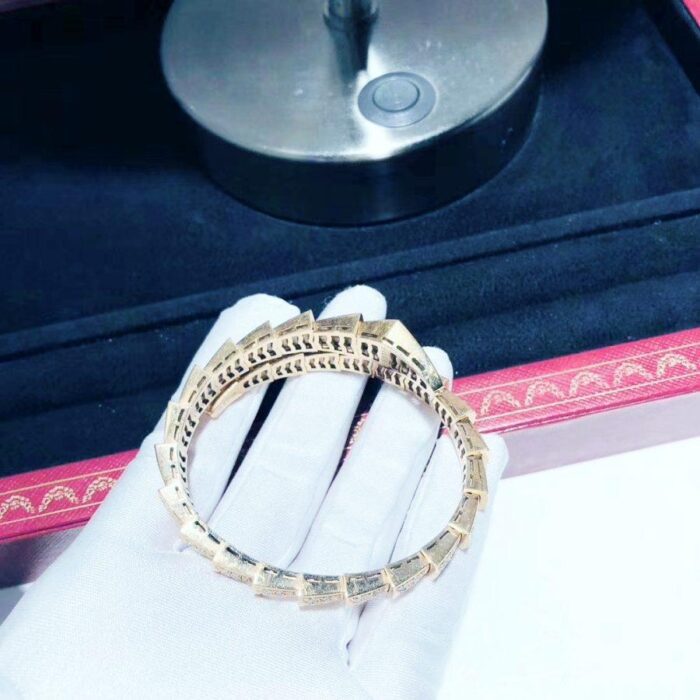 【Valeron Jewelry】SERPENTI BRACELET 8MM PINK GOLD DIAMOND - Image 4