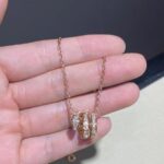 【Valleron Jewelry】SERPENTI PINK GOLD NECKLACE DOUBLE RING DIAMOND - Image 5