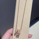【Valleron Jewelry】SERPENTI PINK GOLD NECKLACE DOUBLE RING DIAMOND - Image 6