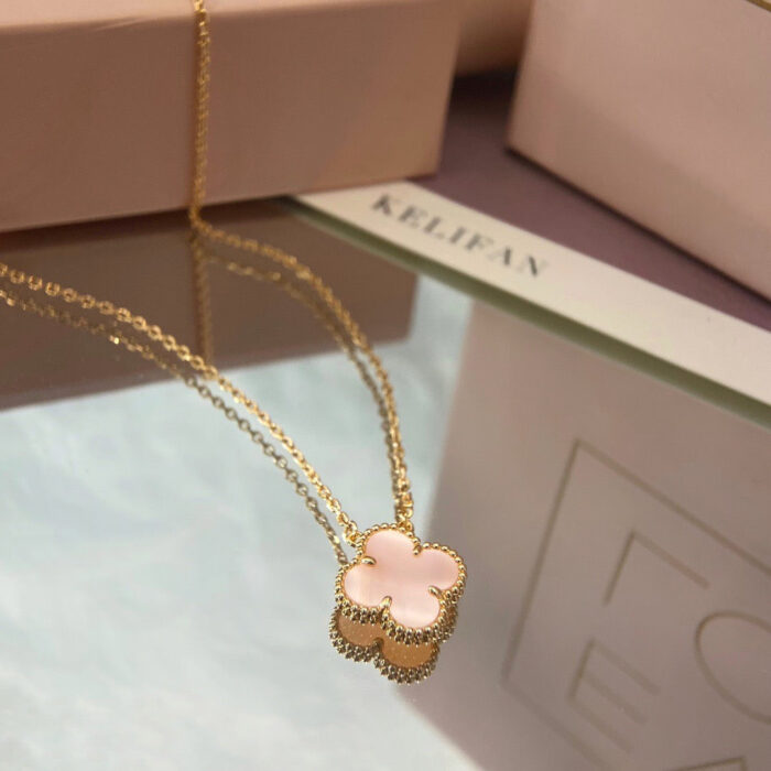 【Valleron Jewelry】CLOVER MINI 9.5mm Pink Necklace - Image 11