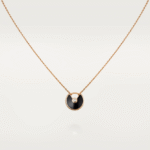【Valleron Jewelry】AMULETTE ROSE GOLD ONYX NECKLACE