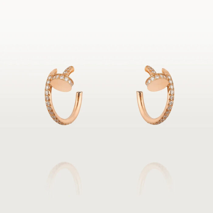 【Valeron Jewelry】JUSTE EARRINGS 12.75MM PINK GOLD DIAMOND - Image 2
