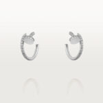 JUSTE EARRINGS 12.75MM SILVER DIAMOND - Image 2