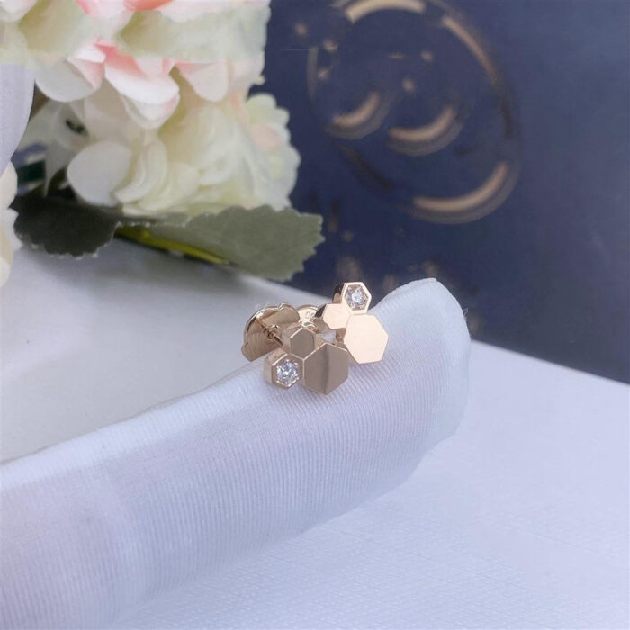【Valeron Jewelry】BEE LOVE PINK GOLD DIAMOND EARRINGS - Image 2