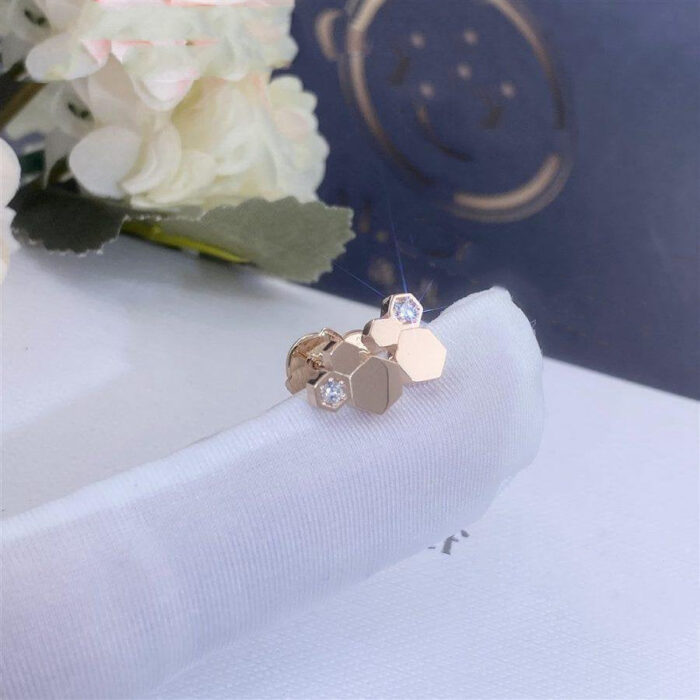 【Valeron Jewelry】BEE LOVE PINK GOLD DIAMOND EARRINGS - Image 3
