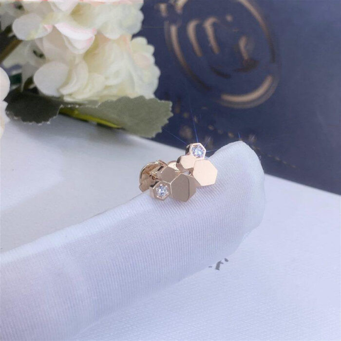 【Valeron Jewelry】BEE LOVE PINK GOLD DIAMOND EARRINGS - Image 4
